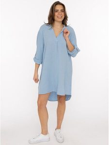 Zwillingsherz Sukienka w kolorze błękitnym rozmiar: onesize. Niebieskie sukienki Zwillingsherz, bez wzorów, z bawełny, bez kołnierzyka, bez ramiączek, midi. Za 135,95 zł.