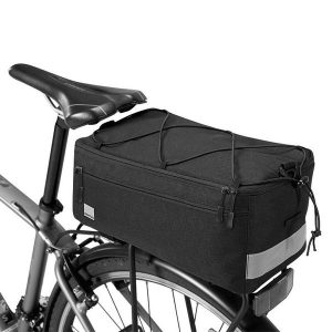 Sakwa rowerowa na bagażnik, SAHOO. Czarne torebki klasyczne SAHOO, bez wzorów, z poliesteru, bez dodatków. Za 59,99 zł.