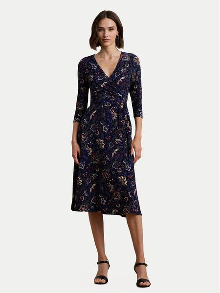 LAUREN RALPH LAUREN Sukienka codzienna 250957701001 Granatowy Slim Fit. Niebieskie sukienki Lauren Ralph Lauren, na co dzień, bez wzorów, z syntetyku, bez kołnierzyka, bez ramiączek, proste. Za 589,99 zł.