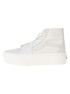 Vans Skórzane sneakersy "SK8" w kolorze kremowym rozmiar: 36,5. Brązowe trampki Vans, bez wzorów, z materiału, za kostkę, bez zapięcia. Za 149,31 zł.