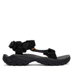 Sandały Teva. Czarne sandały Teva, bez wzorów, bez obcasa, na płaskiej podeszwie, bez zapięcia. Za 519,99 zł.