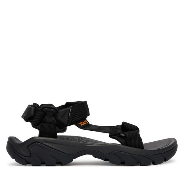 Sandały Teva. Czarne sandały Teva, bez wzorów, bez obcasa, na płaskiej podeszwie, bez zapięcia. Za 519,99 zł.