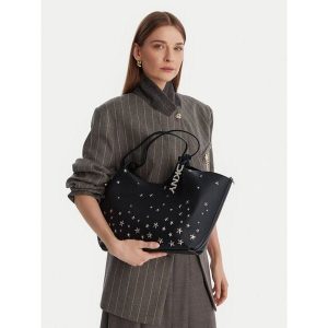 Torebka DKNY. Czarne torebki klasyczne DKNY, bez wzorów, bez dodatków. Za 670,99 zł.