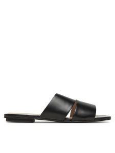 Calvin Klein Klapki Flat Slide - Lth 2 Straps HW0HW02365 Czarny. Czarne klapki Calvin Klein, bez wzorów, ze skóry, bez obcasa. Za 259,99 zł.