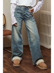 Joséfine Dżinsy "Flower" - Comfort fit - w kolorze błękitnym rozmiar: 34. Niebieskie jeansy Joséfine, bez wzorów, z podwyższonym stanem. Za 131,43 zł.