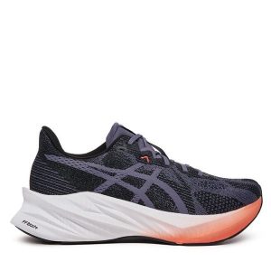 Buty do biegania Asics. Fioletowe buty sportowe ASICS, bez wzorów, bez zapięcia, do biegania. Za 399,99 zł.