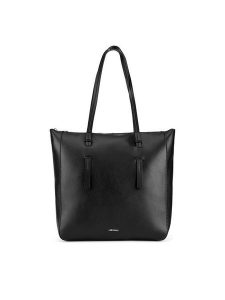 JENNY Torebka JNY-S-001-07 Czarny. Czarne shopper bag Jenny, bez wzorów, z tworzywa sztucznego, bez dodatków. Za 149,99 zł.