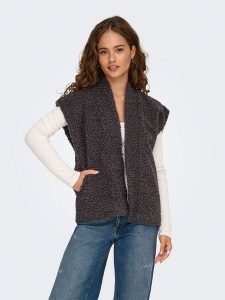 ONLY Kamizelka w kolorze brązowym rozmiar: XL. Brązowe kamizelki ONLY, xl, bez wzorów, bez kołnierzyka, bez ramiączek, bez kaptura. Za 115,95 zł.