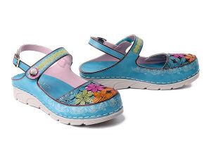 LAURA VITA 0007649 Dorry 32 turquoise, sandały damskie. Niebieskie sandały LAURA VITA, bez wzorów, ze skóry, bez obcasa, bez zapięcia. Za 305,92 zł.