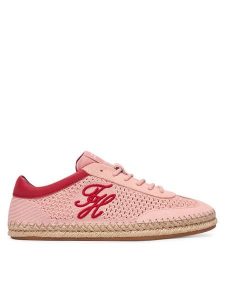 Tommy Hilfiger Espadryle Th Heritage Rope Sneaker FW0FW09406 Różowy. Czerwone espadryle TOMMY HILFIGER, bez wzorów, z materiału, bez obcasa. Za 449,99 zł.
