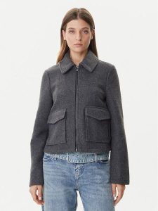 Vero Moda Kurtka przejściowa Safir 10331731 Szary Regular Fit. Szare kurtki Vero Moda, l, bez wzorów, z syntetyku, bez kaptura. Za 249,99 zł.