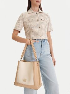 Nine West Torebka CEO-Torra-LDA0709 Beżowy. Brązowe torebki klasyczne Nine West, bez wzorów, z materiału, bez dodatków. Za 299,99 zł.