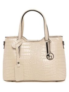 Lia Biassoni Skórzana torebka "Acco" w kolorze beżowym - 32 x 22 x 12 cm rozmiar: onesize. Brązowe torebki klasyczne Lia Biassoni, bez wzorów, z materiału, przez ramię, bez dodatków. Za 304,99 zł.