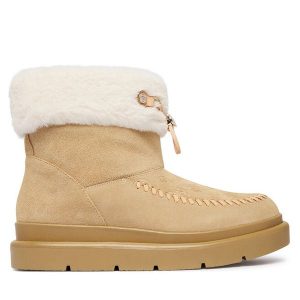 Śniegowce Guess. Brązowe buty zimowe Guess, bez obcasa, bez zapięcia. Za 714,99 zł.