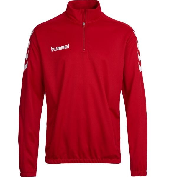 Bluza sportowa dla dorosłych Hummel Core 1/2 Zip Sweat. Czerwone bluzy Hummel, l, bez wzorów, bez kaptura. Za 89,00 zł.