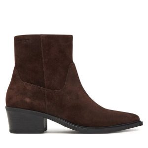 Botki Vagabond Shoemakers. Brązowe botki Vagabond Shoemakers, bez wzorów, bez obcasa, na płaskiej podeszwie, bez zapięcia. Za 529,99 zł.