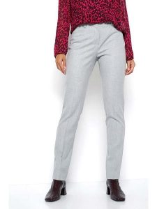 Rosner Spodnie "Jolie" w kolorze jasnoszarym rozmiar: 38. Szare spodnie z wysokim stanem Rosner, bez wzorów, z materiału, z podwyższonym stanem. Za 152,99 zł.