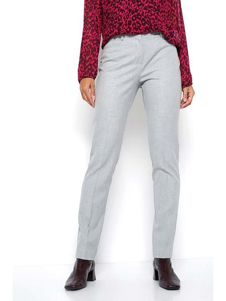 Rosner Spodnie "Jolie" w kolorze jasnoszarym rozmiar: 42K. Szare spodnie z wysokim stanem Rosner, bez wzorów, z materiału, z podwyższonym stanem. Za 135,17 zł.