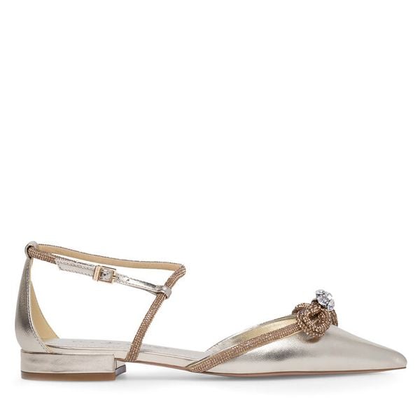 Baleriny Eva Minge. Żółte balerinki Eva Minge, bez wzorów, bez obcasa, bez zapięcia. Za 169,99 zł.