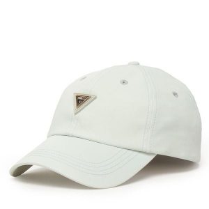 Czapka z daszkiem Guess. Niebieskie czapki Guess, z aplikacjami. Za 143,99 zł.