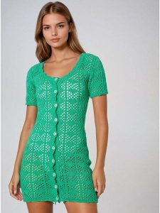 Monki Sukienka w kolorze zielonym rozmiar: M. Zielone sukienki Monki, m, bez wzorów, bez kołnierzyka, bez ramiączek, mini. Za 43,99 zł.