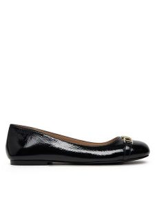 LOVE MOSCHINO Baleriny JA11011G1MII0000 Czarny. Czarne balerinki LOVE MOSCHINO, bez wzorów, z lakierowanej skóry, bez obcasa, bez zapięcia. Za 499,99 zł.