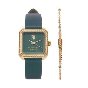 Zestaw zegarek i bransoletka U.S. Polo Assn. Zielone zegarki U.S. Polo Assn. Za 589,99 zł.