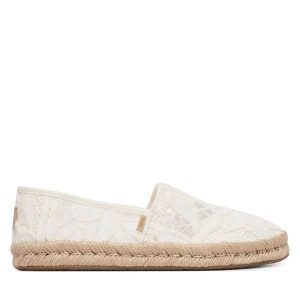 Espadryle Toms. Białe espadryle Toms, bez wzorów, bez obcasa. Za 349,99 zł.