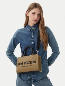 LOVE MOSCHINO Torebka JC4226PP0OKB190A Beżowy. Brązowe torebki klasyczne LOVE MOSCHINO, bez wzorów, z materiału, bez dodatków. Za 679,99 zł.