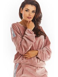 Awama Bluza w kolorze jasnoróżowym rozmiar: M. Różowe bluzy Awama, m, bez wzorów, bez kaptura. Za 77,99 zł.