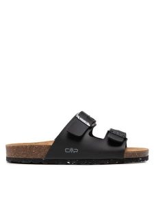 CMP Klapki Eco Thalitha Slipper 3Q91016 Czarny. Czarne klapki CMP, bez wzorów, ze skóry, bez obcasa. Za 189,99 zł.