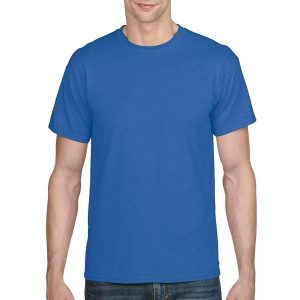 Koszulka DryBlend Unisex Dla Dorosłych. Niebieskie bluzki GILDAN, xl, bez wzorów, sportowe, bez kołnierzyka, bez ramiączek. Za 57,99 zł.