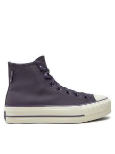 Converse Trampki Chuck Taylor All Star Lift Platform Hi A11159C 501 Fioletowy. Fioletowe trampki Converse, bez wzorów, z materiału, bez zapięcia. Za 299,99 zł.