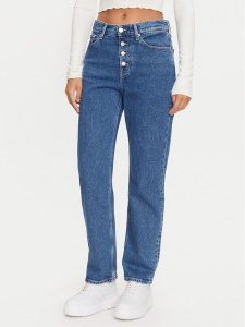 Tommy Jeans Jeansy Izzie DW0DW19536 Niebieski Slim Fit. Niebieskie jeansy Tommy Jeans, bez wzorów, z bawełny. Za 379,99 zł.