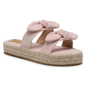 Espadryle DeeZee. Czerwone espadryle DeeZee, bez wzorów, bez obcasa. Za 39,99 zł.