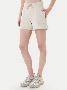 EA7 Emporio Armani Szorty sportowe 7W000269 AF12482 U1088 Beżowy Regular Fit. Brązowe spodenki sportowe EA7 Emporio Armani, s, bez wzorów, z syntetyku. Za 254,99 zł.