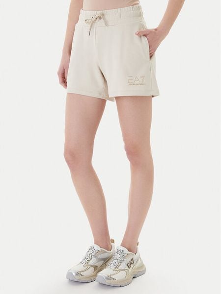 EA7 Emporio Armani Szorty sportowe 7W000269 AF12482 U1088 Beżowy Regular Fit. Brązowe spodenki sportowe EA7 Emporio Armani, s, bez wzorów, z syntetyku. Za 254,99 zł.