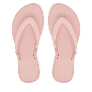 Japonki Tommy Hilfiger. Czerwone klapki TOMMY HILFIGER, bez wzorów, bez obcasa. Za 189,99 zł.