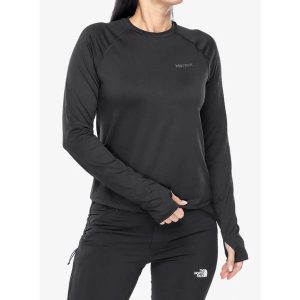 Bluza bez kaptura damska Marmot Windridge LS. Czarne bluzy Marmot, s, bez wzorów, bez kaptura. Za 177,99 zł.