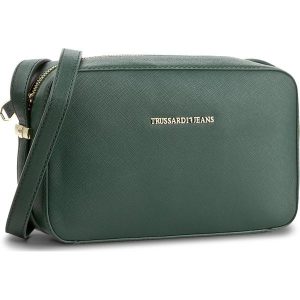 Torebka TRUSSARDI JEANS - Levanto 75B00020 G150. Zielone torebki klasyczne marki Trussardi Jeans, z jeansu. Za 529,00 zł.