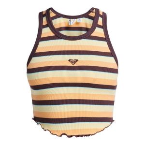 Top damski SUNLIGHT BOOST. Brązowe topy Roxy, m, bez wzorów, z bawełny, bez kołnierzyka, bez ramiączek. Za 149,99 zł.