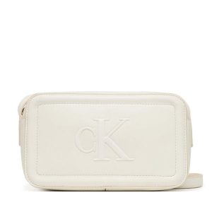 Torebka Calvin Klein. Białe listonoszki Calvin Klein, bez wzorów, bez dodatków. Za 239,99 zł.