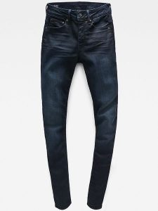 G-Star Dżinsy "3301" - Skinny fit - w kolorze granatowym rozmiar: W26/L34. Niebieskie jeansy G-Star, z aplikacjami. Za 217,99 zł.