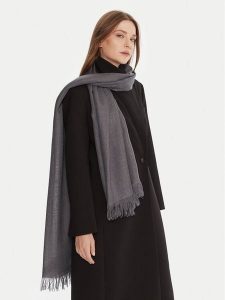 Weekend Max Mara Szal Ken 2525546044 Szary. Szare rękawiczki Weekend Max Mara, bez wzorów, z materiału. Za 779,99 zł.