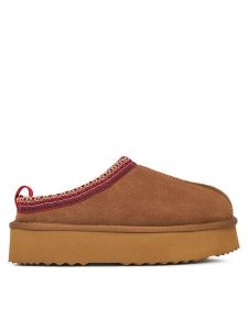 DeeZee Śniegowce 0B780P-P Brązowy. Brązowe buty zimowe DeeZee, ze skóry, bez obcasa, bez zapięcia. Za 249,99 zł.