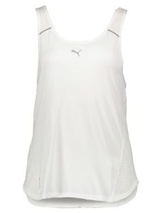 Puma Top funkcyjny "Run Cloudspun Marathon" w kolorze białym rozmiar: L. Białe topy Puma, l, bez wzorów, bez kołnierzyka, bez ramiączek. Za 81,45 zł.