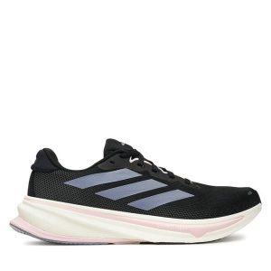 Buty do biegania adidas. Czarne buty sportowe ADIDAS, bez wzorów, bez zapięcia, do biegania. Za 499,99 zł.