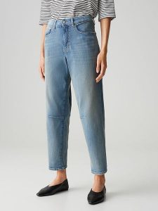 OPUS Dżinsy "Melly" - Barrel fit - w kolorze błękitnym rozmiar: 36/L28. Niebieskie jeansy Opus, bez wzorów, z podwyższonym stanem. Za 254,95 zł.