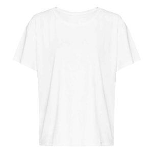 Koszulka Damska Z Odkrytymi Plecami. Białe bluzki JUST COOL, bez wzorów, sportowe, bez kołnierzyka, bez ramiączek. Za 54,99 zł.