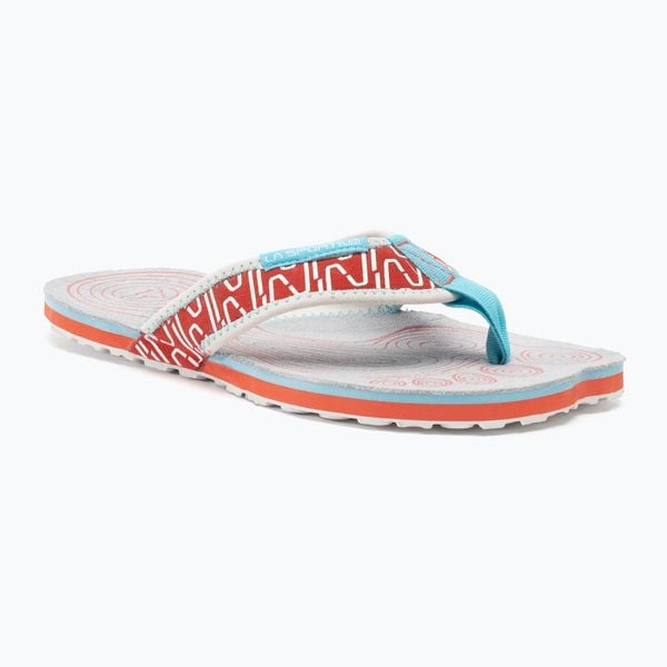 Japonki damskie La Sportiva Swing. Czerwone klapki La Sportiva, bez wzorów, z materiału, bez obcasa. Za 269,99 zł.